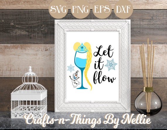 Download Elsa Disney Wine Glass SVG