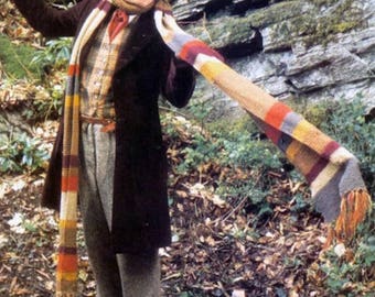4th Doctor Who Scarf, Easy & Quick, Knitting Pattern. PDF Instant Download.