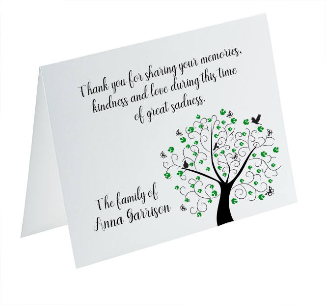 thank you cards for funeral