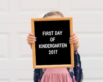 First Day of Kindergarten, First Day of School Sign, First Day Printable, Back to School, Classroom Door, Photo Prop Instant Download