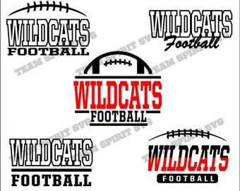 Wildcats Football Pack Bundle Files - SVG, DXF, EPS, Silhouette Studio, Vinyl Cut Files, Digital Cut Files -Use with Cricut and Silhouette