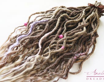 40 SE Dreads, crochet natural style, straight or wavy dreadlocks, synthetic dreads, FREE SHIPPING.