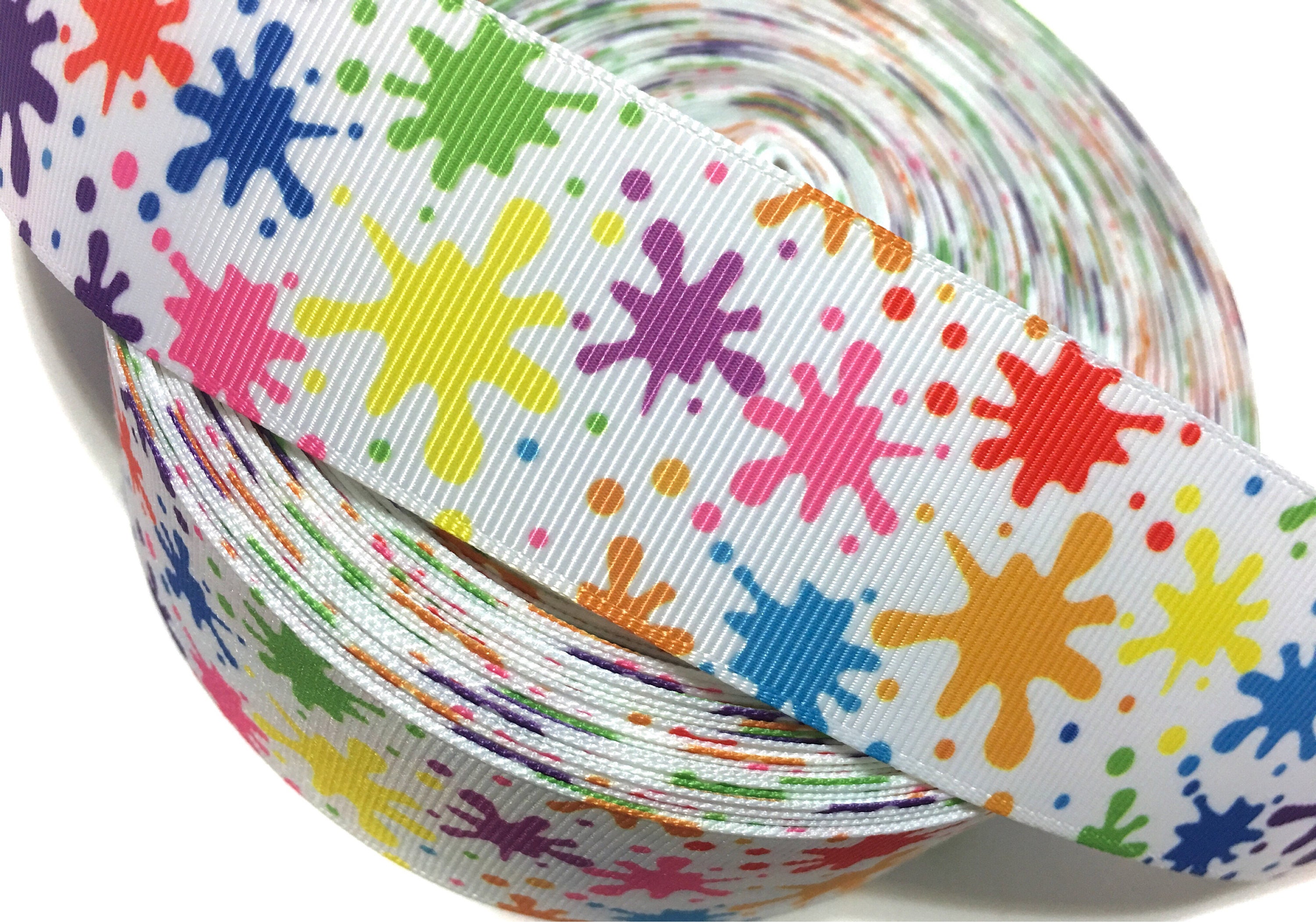 Splash Ribbon Paint splash ribbon paint ribbon Grosgrain