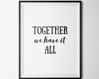 black white quote etsy