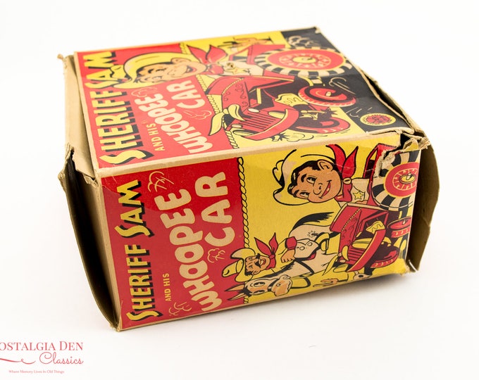 Vintage Marx Tin Toy | Sheriff Sam And His Whoopee Car | Marx Toy Car | Working Condition With Box