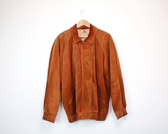 VINTAGE • leather • jacket • leather jacket • L / XL
