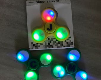 SALE* Monogram LED Fidget Spinners- Light Up Hand Spinners