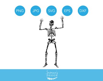 Skeleton SVG, Skeleton Silhouette SVG, Halloween Skeleton SVG, Halloween Svg, Svg, Svg File, Cricut Svg File, Halloween Cut Files