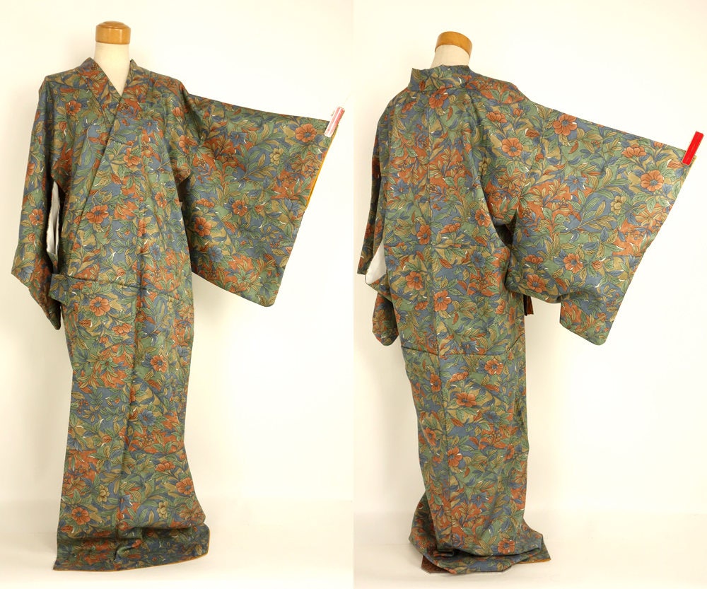Beautiful M53002 Japanese Kyo-Yuzen Komon Kimono Washable