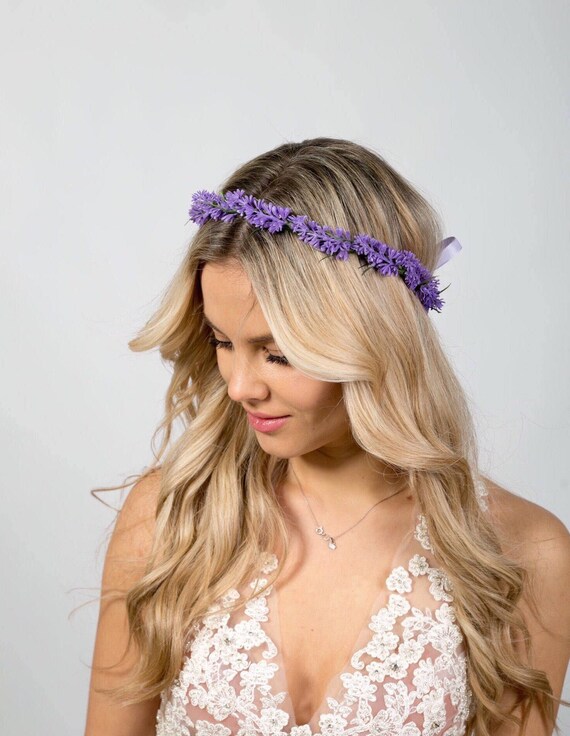 Download Lavender flower crown Lilac flower crown wedding Purple Floral