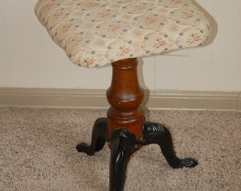 Antique piano stool | Etsy