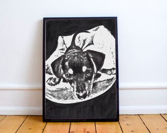 Pet Portrait // Hand Drawn Pet Portrait // Dog Lover Gift