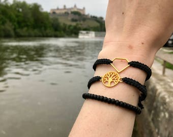 Bracelet with golden tree of life
