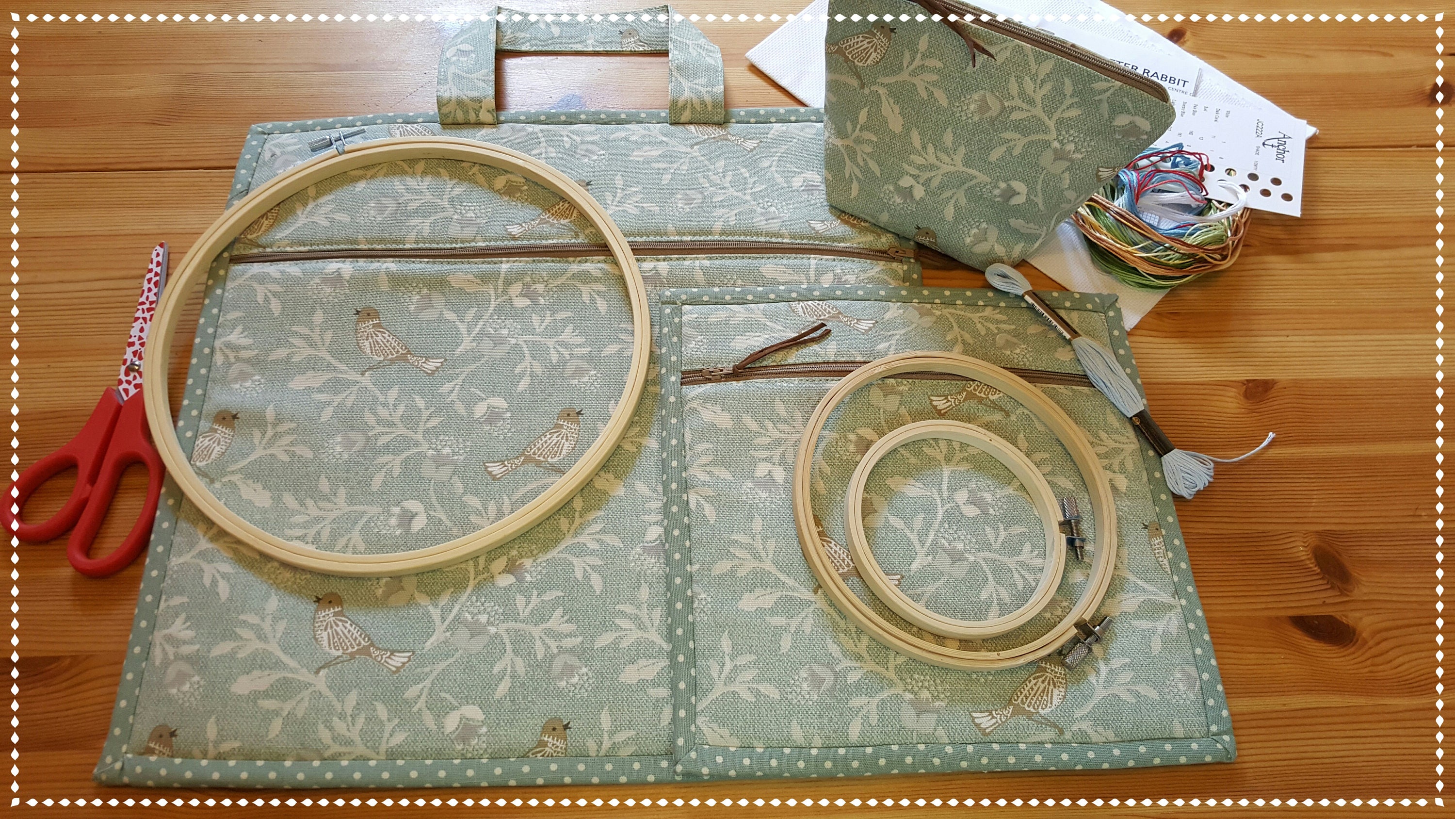 Cross Stitch Case Set / Cross Stitch Project Bags / Sewing