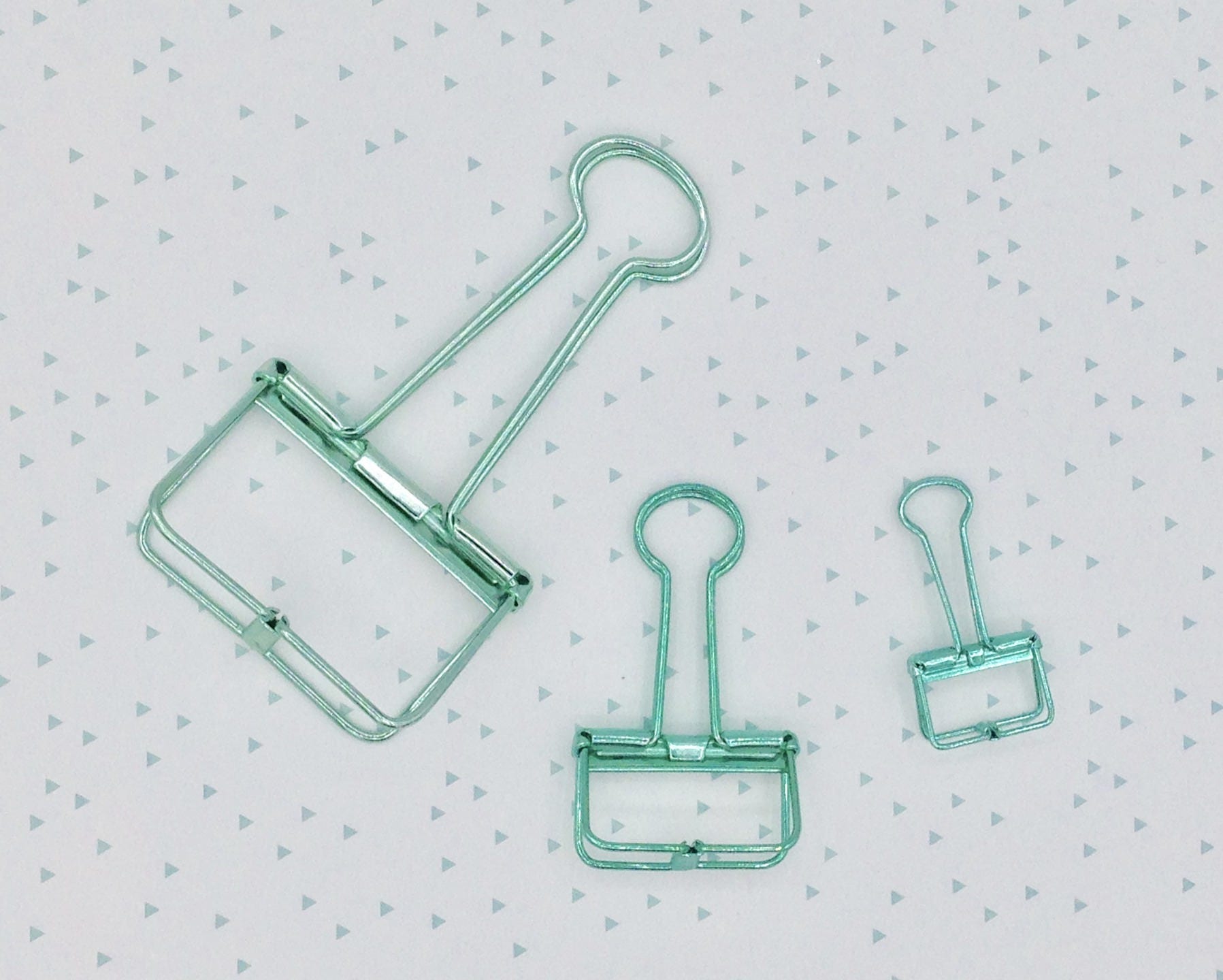 Paper clips green PASTEL colored gold planner clips rose