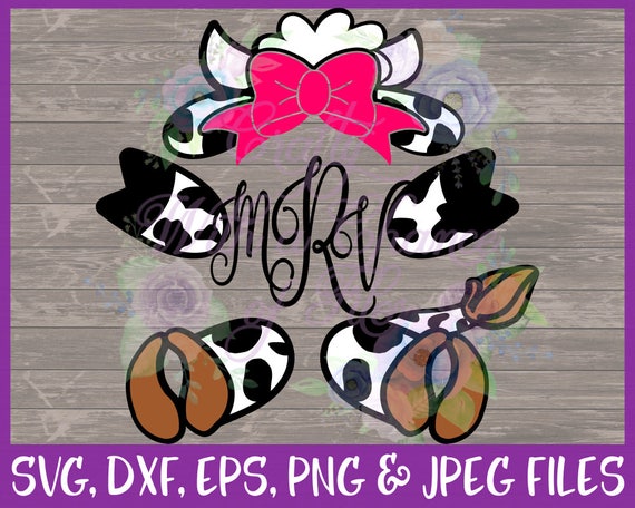 Download Monogram SVG Animal SVG Farm SVG Cow Svg Cow Monogram Svg