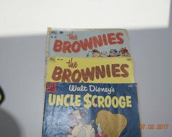 Uncle Scrooge and The Brownies Comic Books (3 Comic Books)
