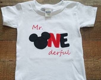 Mickey mouse 1st birthday shirt | Etsy