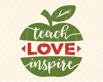 Free Free 250 Teach Love Inspire Apple Svg Free SVG PNG EPS DXF File