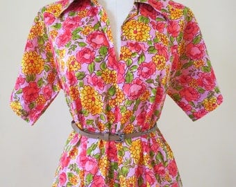 Vintage 1960's Floral Day Dress