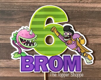 PLANTS VS ZOMBIES Customized Cake Topper / Centerpiece / Birthday Party Supplies / Decorations