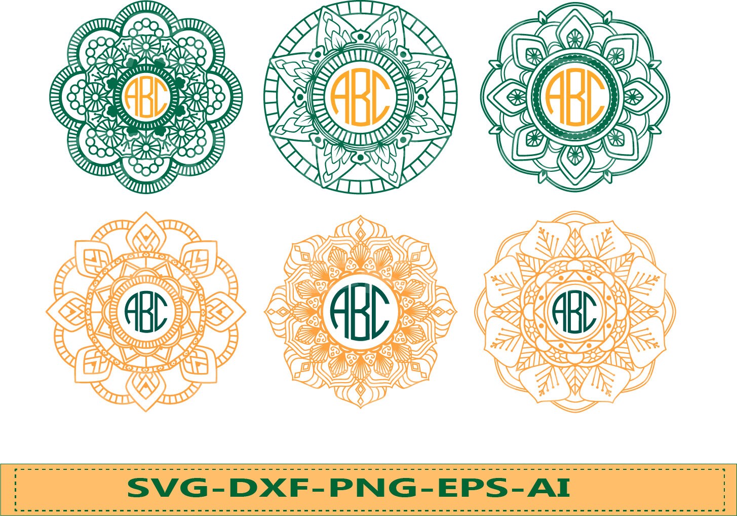 60 % OFF Mandala Circle Monogram svg Mandala svg Mandala