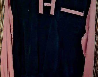 Beautiful Japanese reproduction of 1950s styled pink and black pullover