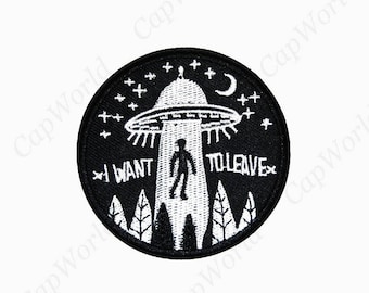 Alien Patches - Embroidery Alien Applique Iron On Patch