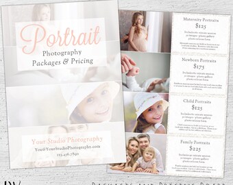Photography Price List, Photoshop Template, Marketing, Price Sheet, Photography Pricing Template, Photographer, Pricing Guide - 01-008