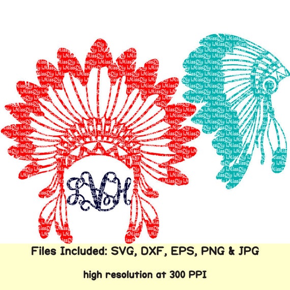 Download Indian svg files for Cricut Silhouette tribal headdress