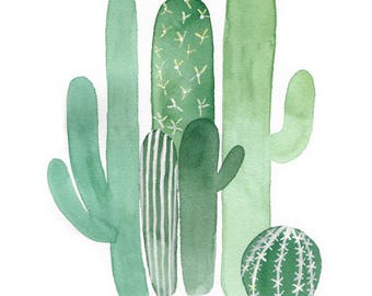 Cactus - Original Watercolor Painting