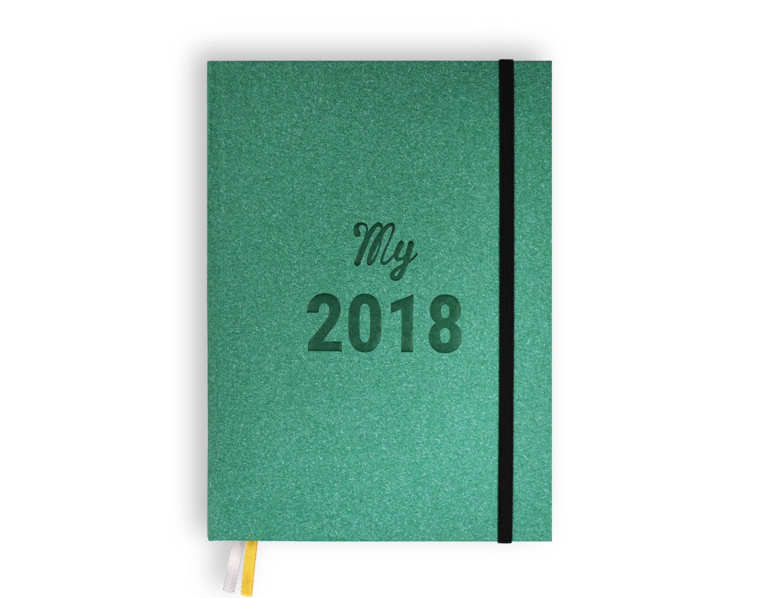 Agenda My 2018 vert 3 planches de stickers