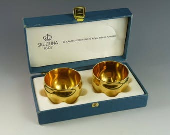 Gold Plated - Mid-Century Modern PIERRE FORSSELL Drinking Cups - SKULTUNA