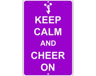 Keep Calm and CHEER ON Vinyl Wall Decal KC-107