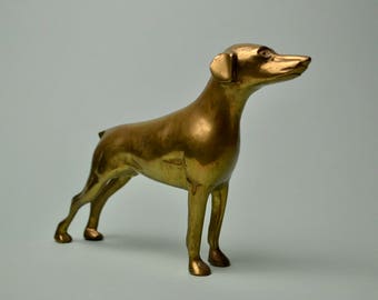 brass whippet statue