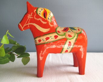 Wooden dala horse | Etsy