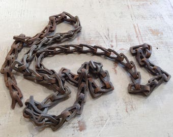 Vintage rusty metal window chain | Old chain | Farmhouse Decor | Cottage Decor | Assemblage | Mixed Media | Altered Art