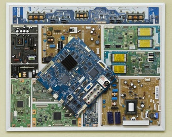 Industrial, Computer, Circuit Board Picture Frame Wall Art (20.5" x 16.5")