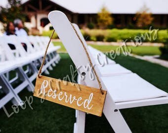 Reserved Signs, Wedding Signs, Custom Signs, Custom Wedding Sign, Wood Sign, Reserved Wedding Sign