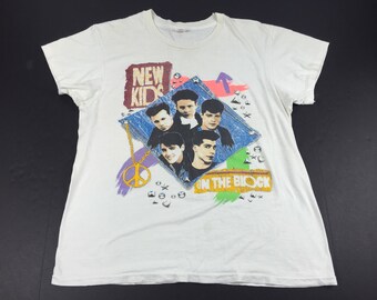 Vintage 1990 New kids on the block t-shirt mens XL fits L NKOTB tour
