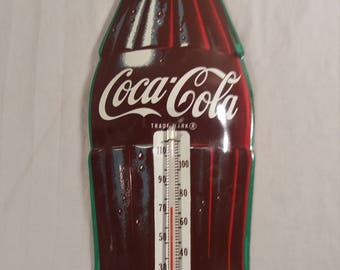 Vintage Coca-Cola Bottle Thermometer