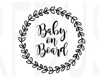 Download Baby on board svg | Etsy