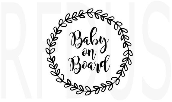 baby on board svg wreath svg cricut cutting file babies on