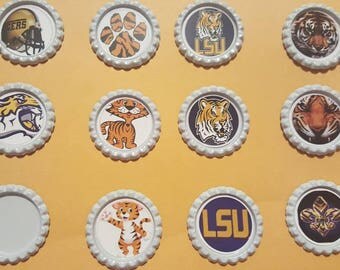 Tiger bottle caps for bows and jewerly