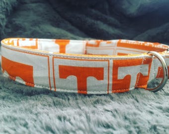 Handmade Tennessee Volunteer Dog Collar