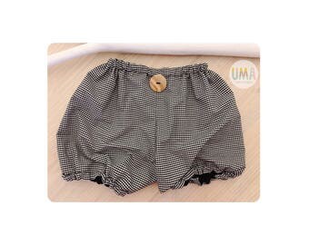 Short bloomers B & W, sheathed in black algofon