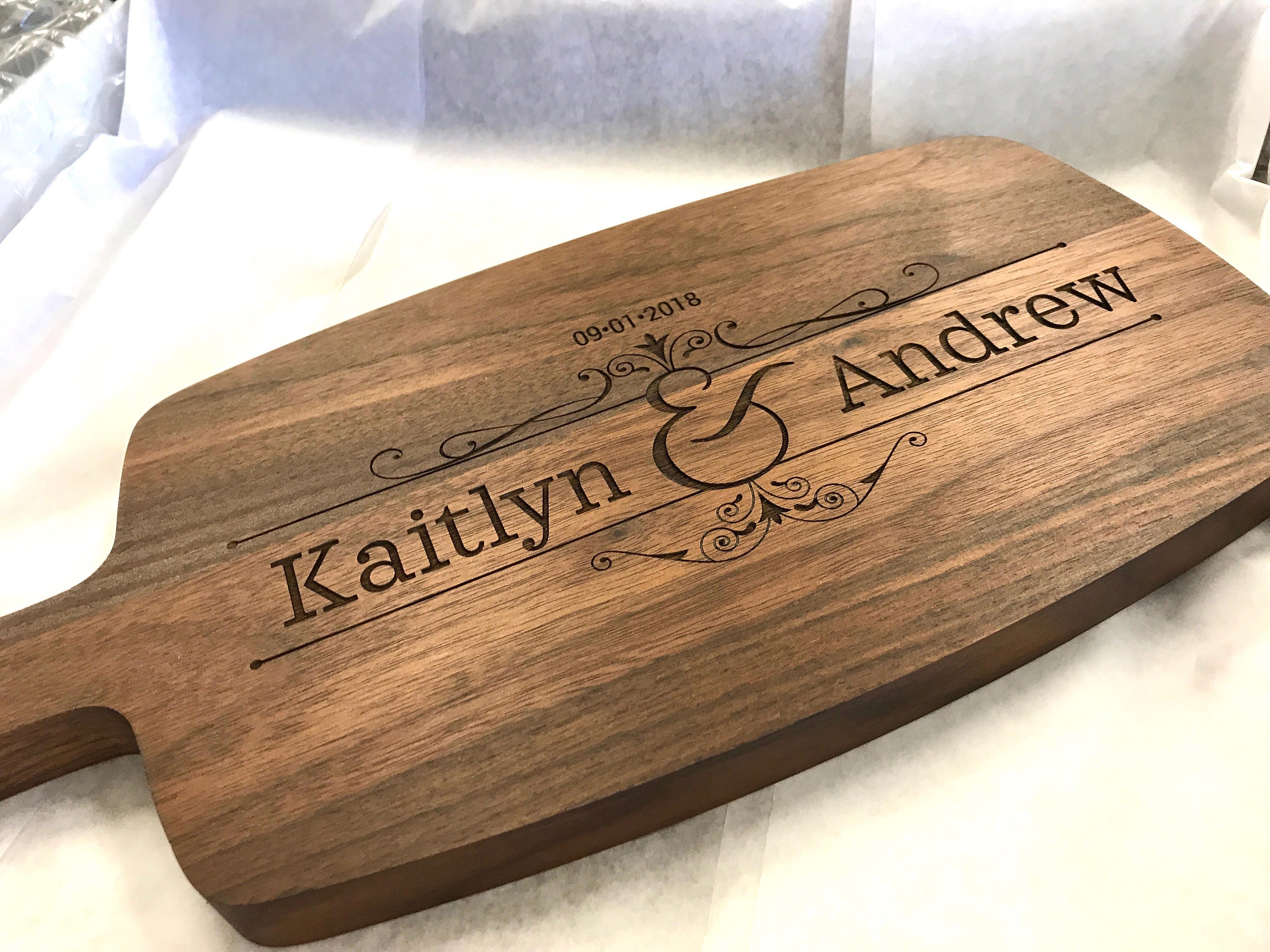 Personalized Cheese Board Charcuterie Custom Engraved Cutting Board