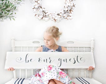 Be Our Guest sign | Guest room sign | Guest room decor | Be our guest wood sign | 36"x7"