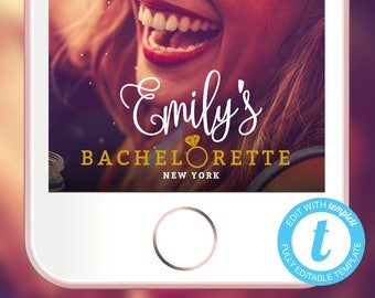Bachelorette Snapchat Geofilter, EDITABLE TEMPLATE, Bachelorette Filter, Hen Party Geofilter, Bachelorette Geofilter, Party Snapchat Filter
