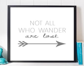 Not all who wander are lost print | Etsy